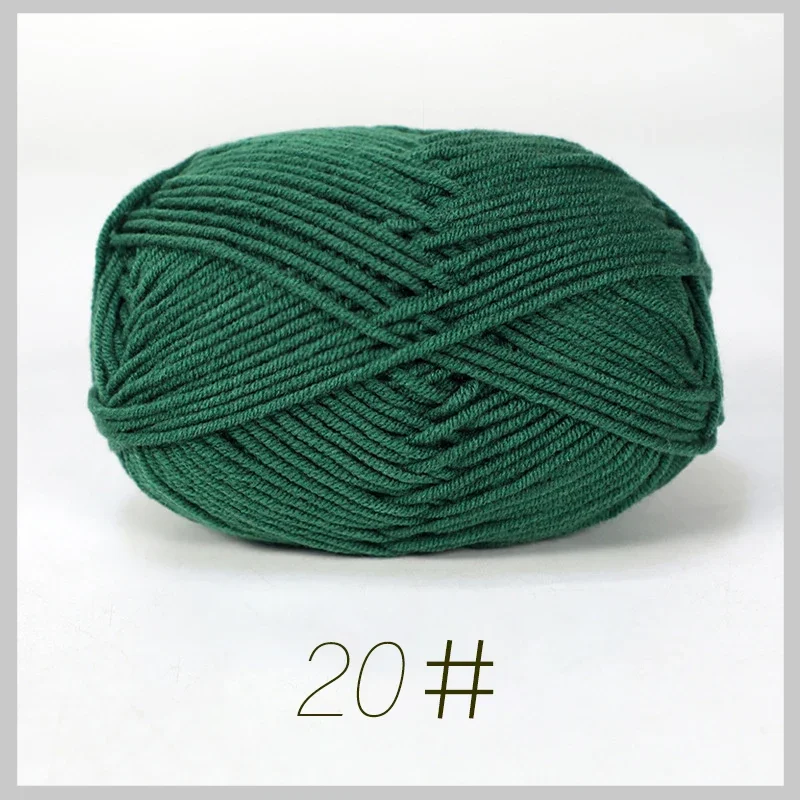 Luxurious Soft Milk Cotton Yarn Pack for Knitting and Crochet Projects - 5PCS, Total 250g