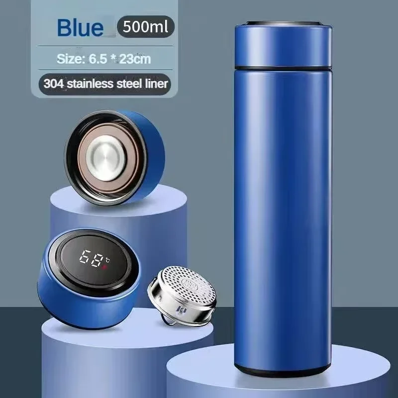 500ml Stainless Steel Thermos Bottle Digital Temperature Display LED Intelligent Temperature Measurement Cup Vacuum Flask Thermal Mug Stainless Steel Thermos Bottle Thermal Water Bottle Stainless Steel Water Bottle Stainless Steel Cup Stainless Steel Thermos Cup Stainless Steel Thermal Container