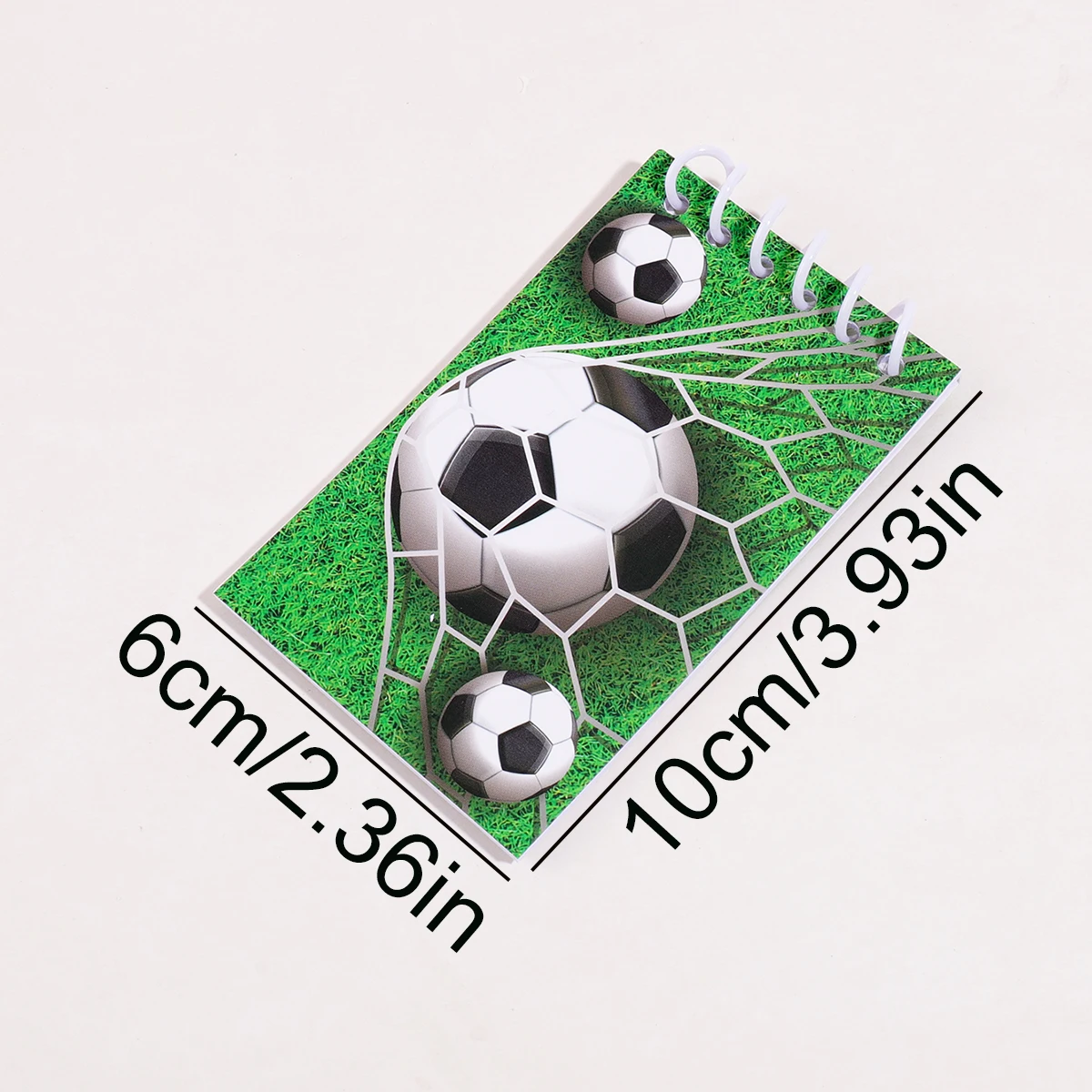 10개입 축구 미니 스프링 노트 귀여운 축구 프린트 신학기 포켓 메모장 어린이 남자아이 생일 파티 선물