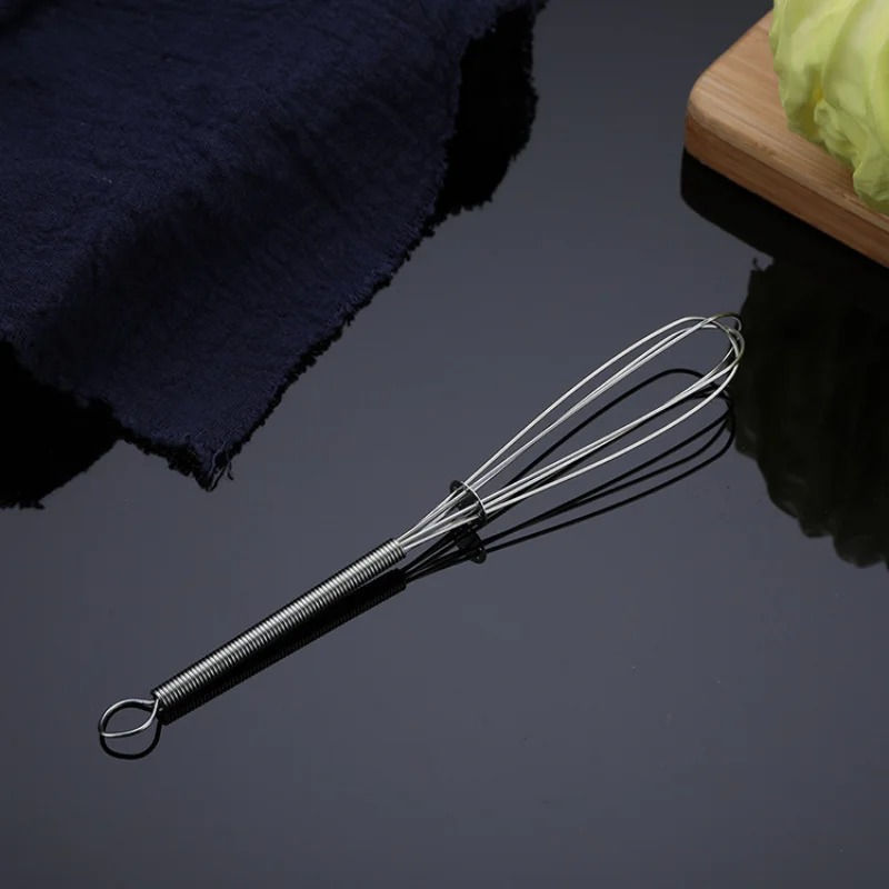 Multifunctional Rotary Manual Egg Beater Mixer Mini Kitchen Egg Whisk Bake Tool Agitator Stainless Steel Eco-Friendly 1Pcs