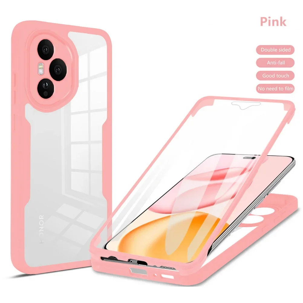 Luxury 360° Full Body Shockproof Silicone Phone Case with Screen Protection Film