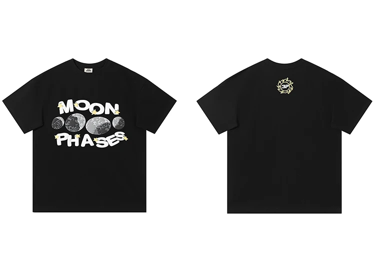 Moon Phases Foaming Print Graphic T-Shirt S807d670a1d7d4de59433d064f4dddc5bg