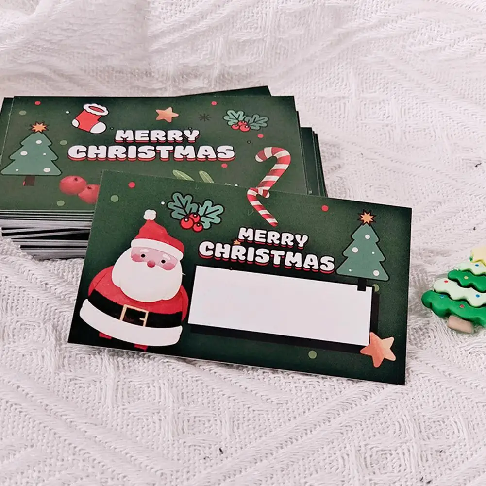 Description Picture 4 of item30/10pcs Christmas Scratch Cards Fun Creative DIY Holiday Christmas Gift Party Activities Happy New Year 2025