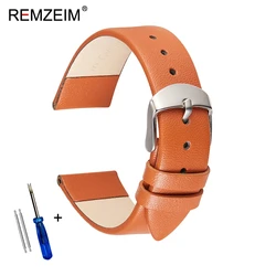 Sleek Genuine Leather Watch Strap in Multiple Colors and Sizes - 22mm (Light Brown)