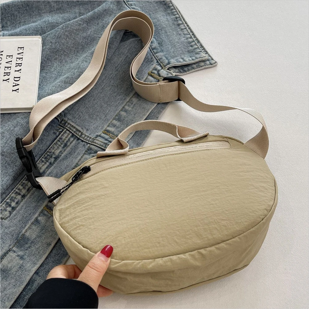 3L Curved Crossbody Magnetic Bag Fitness Sports Cycling Nylon Waterproof Waist Bag Outdoor Travel Handheld Dumpling