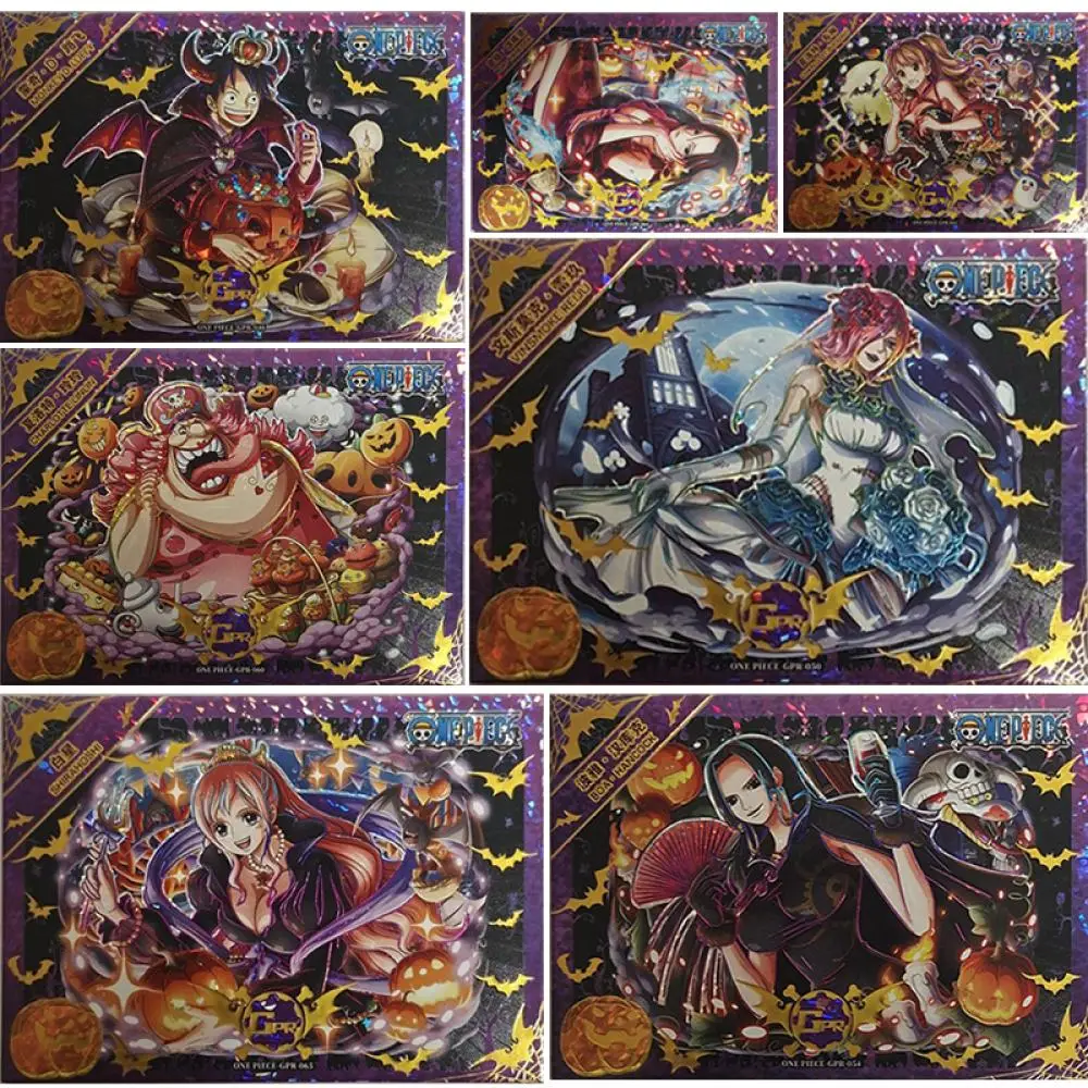 Anime One Piece Gpr Series Halloween Theme Collection Card Charlotte Pudding Jewelry Bonney Giocattoli Per Bambini Scheda Di Gioco Da Tavolo
