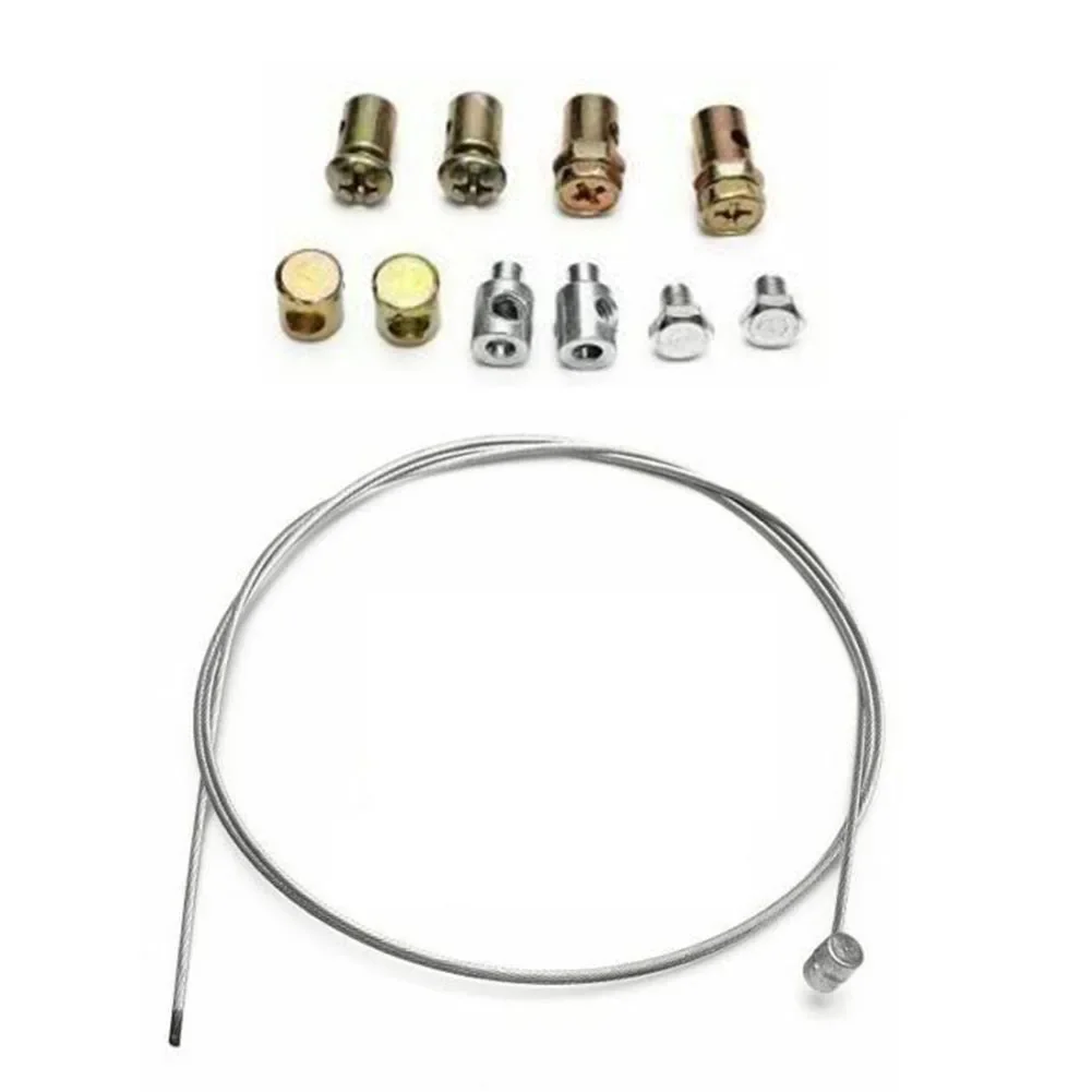 Universal Throttle Clutch Cable Repair Kit 11pcs/set Solderless Nipple with Sleeve Nut Set with Cable Lawnmower Rotovator Parts