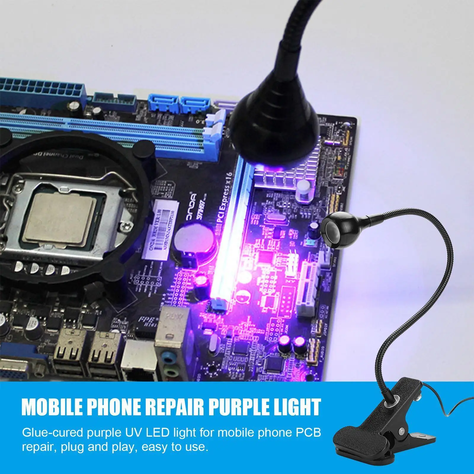 UV Glue Curing Lamp 3W LED Ultraviolet Purple Light for Repairing Phone