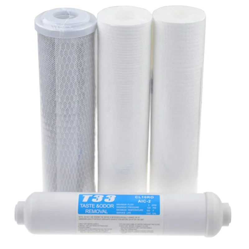Description Picture 3 of itemATWFS 10" Universal PP Sediment / 5 Micron / 1 Micron PP Cotton+CTO Carbon Filter+T33 Reverse Osmosis System UF Water Treatment
