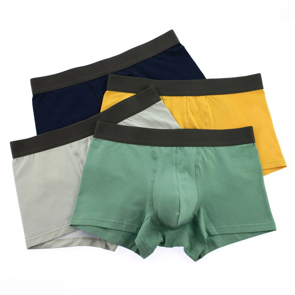 2023  Mens Comfortable Boxer Briefs Pouch Classic Smooth Shorts Panties Briefs Men Underwear Low Rise Sleep Bottoms Шорты