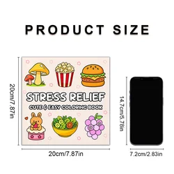 Stress Relief Cute & Easy Coloring Book - 24 Pages of Thick Paper for Relaxation and Creativity (YN - 021)
