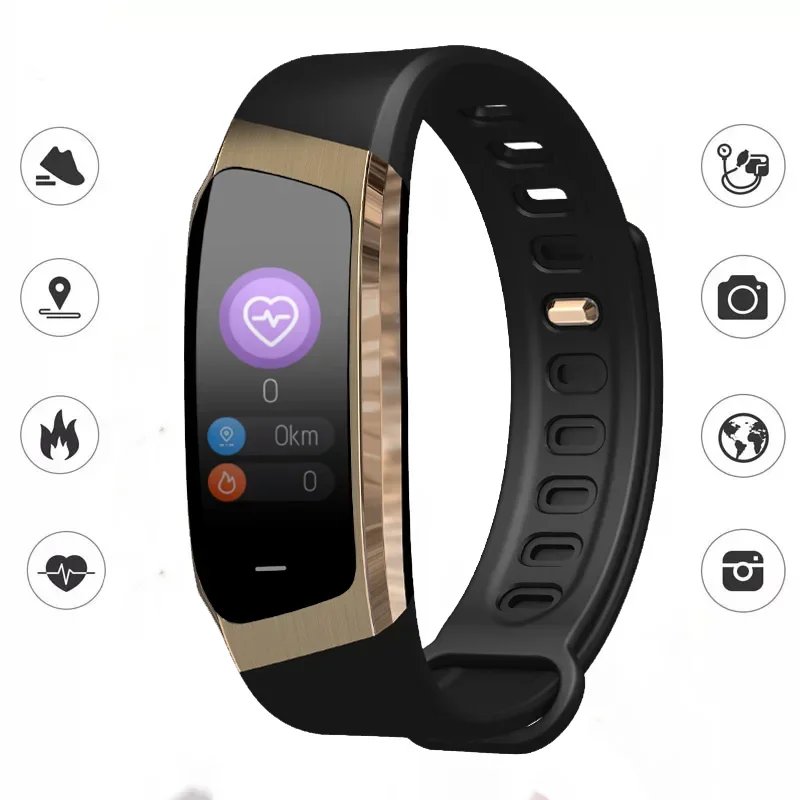 

2023 New E18 Sport Smart Watch for IPhone Heart Rate Monitor Bluetooth Smartwatch Single Touch Fitness Band for Women Men 2024