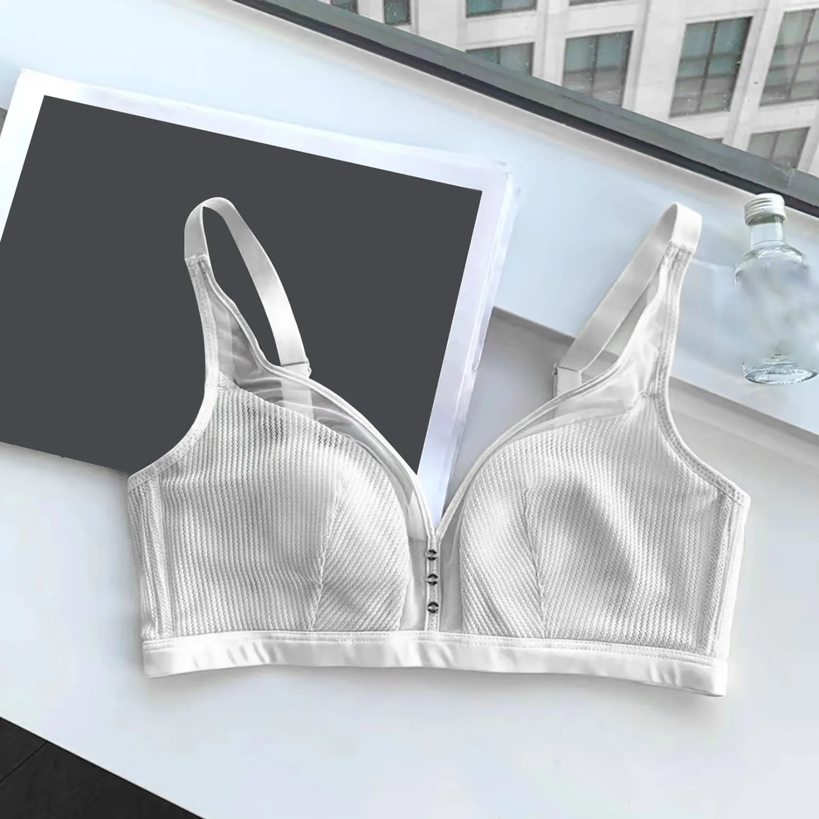 

Strapless Bra For Women Non Slip Push Up Wire Comfort Lift And Support Anti Women Bras Front Closure Sports Bra Pack