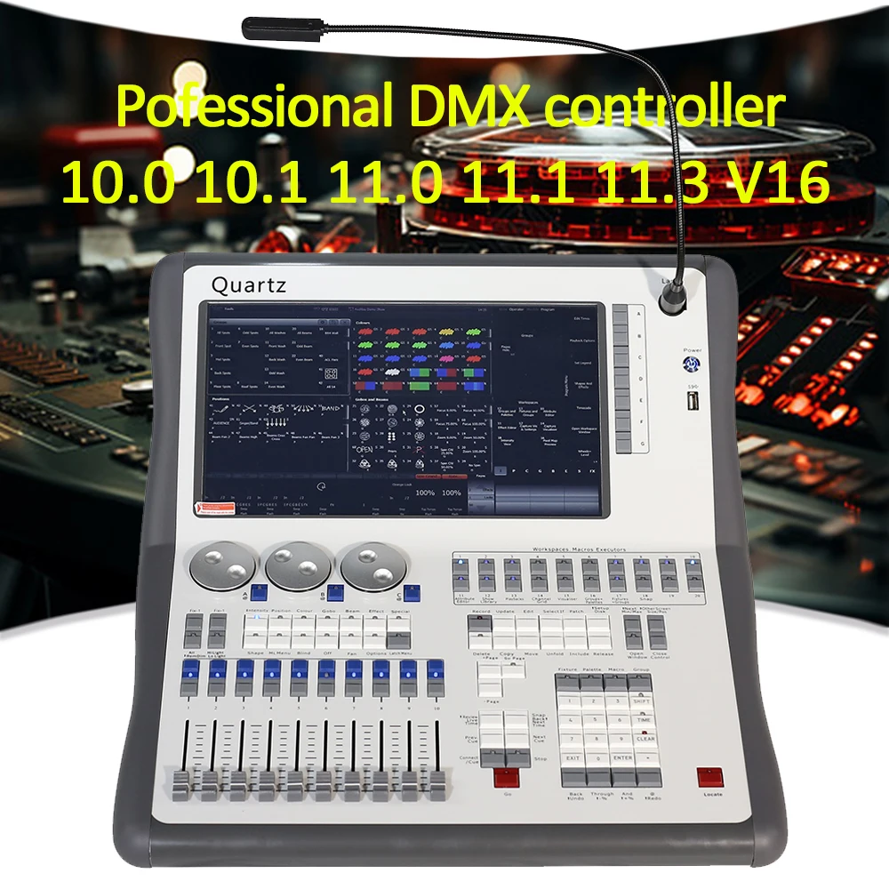 

Quartz Dimming Console DMX Controller Professional stage lighting control 10.0 10.1 11.0 11.1 11.3 V16 for DJ Disco Club Party