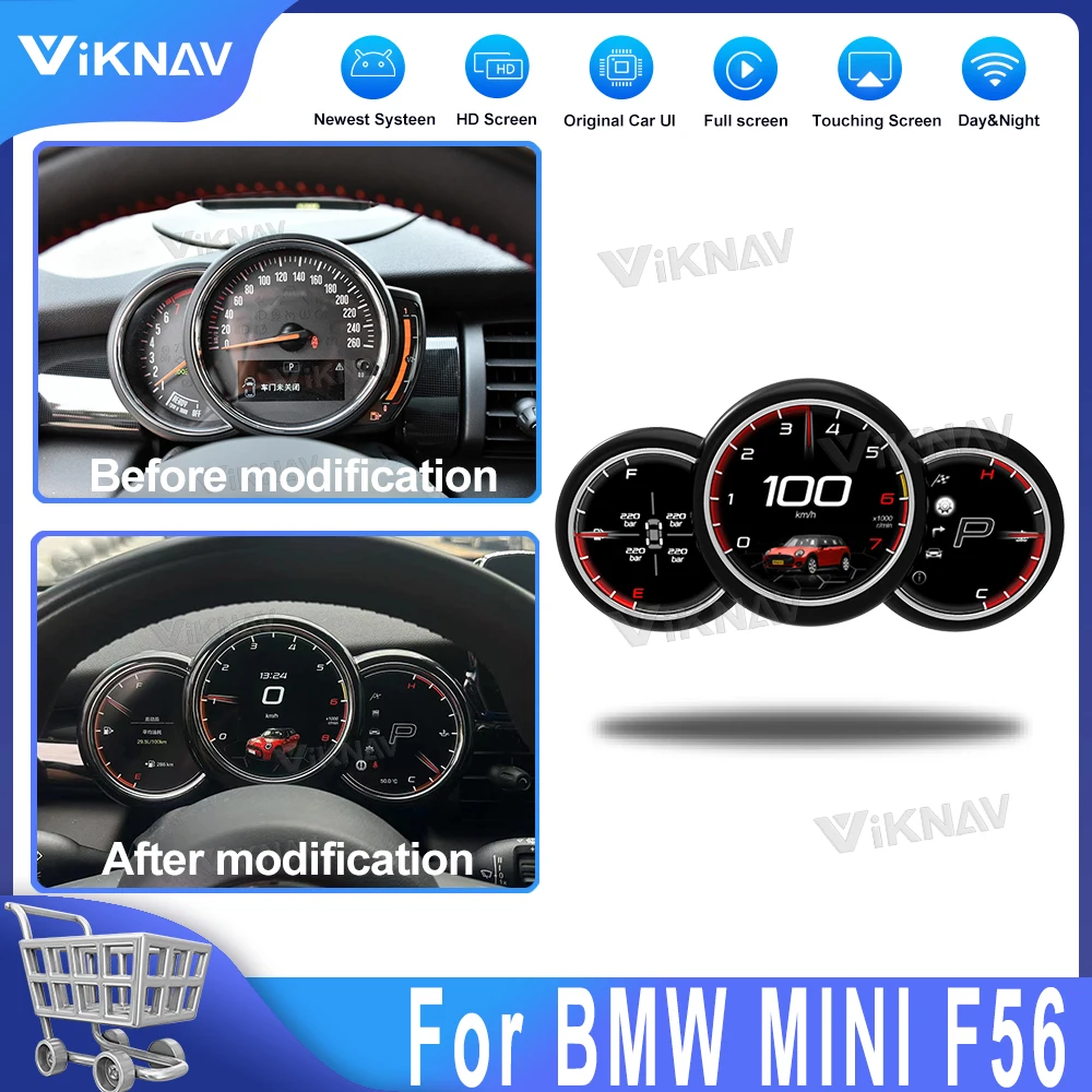 

9 inch CockPit LCD Speedometer Instrument Cluster For BMW MINI F56 HD LCD Screen Digital Dashboard Panel