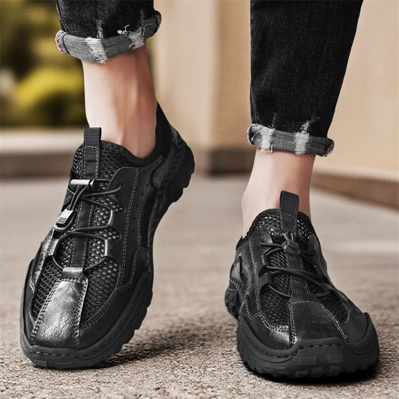 Lightweight Mens Leathe Sandals Sneakes Beathable Summe Casual Comfotable Beach Shoes Outdoo Daily Walking_vogvips.com
