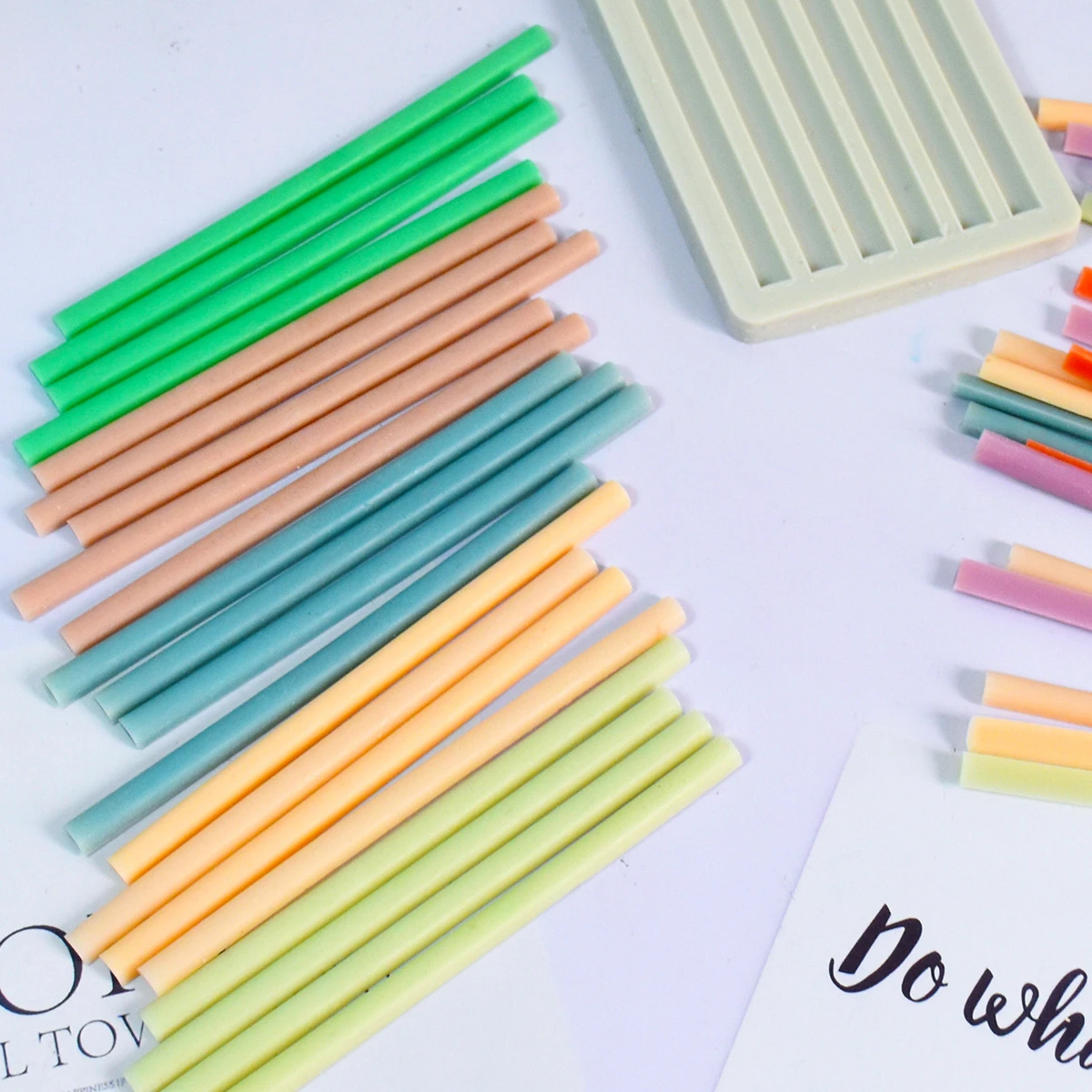 Fire Paint Wax Stick Silicone Mold DIY Production Simple Style Color