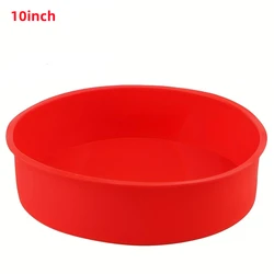 Round Nonstick Silicone Cake Mold - Versatile Baking Pan for Birthdays and Celebrations (10inch)