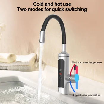 3000W Electric Hot Water Heater Faucet Instant Heating Tap Water Heater with Temperature Display Fast Instantaneous Thermostat