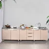 Solid Wood Kitchen Cabinets Home Kitchen Furniture  Stove Cabinets Stainless Steel Sink Cabinets Overall Kitchen Cabinets z 2