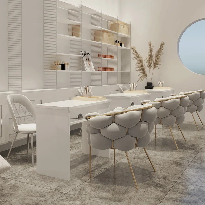 Nordic Velvet Dining Chairs Hand Restaurant Modern Computer Ergonomic Accent Chairs Gamer Sedia Design Living Room Furniture
