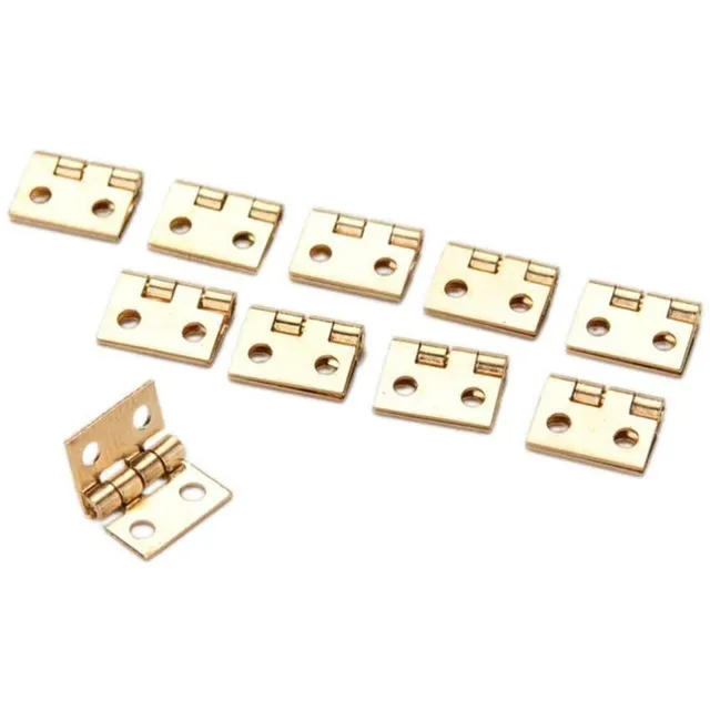 50pcs Mini Metal Hinge Furniture Hinges Doors Cabinet Brass Hinges Jewelry Wooden Boxes Luggage Hinges Home Hardware 3