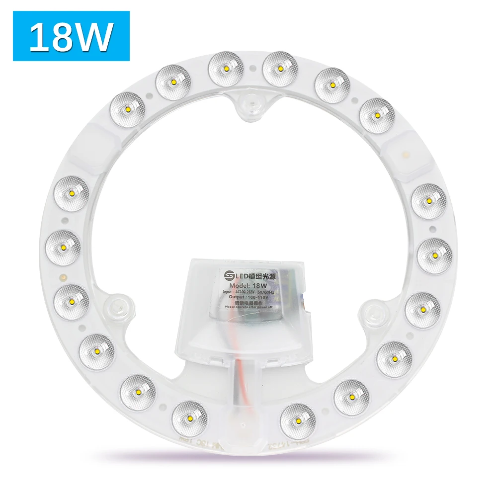 Ceiling Lights Led Panel 220V Led Module For Ceiling Lamp Replacement 18W Ring Light Panel Board 6000K Circle Module Round Lamp