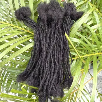 Customized 0.1-0.4cm Width Dreadlock ExtensionsWidth Handmade Interlock Human Hair Permanent Micro Locs for Women 1