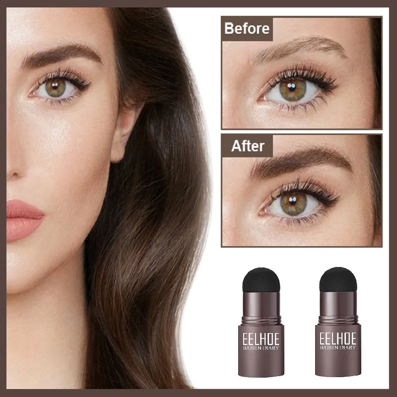 2022 Professional Brow One Step Shaping Kit Stamp Set Makeup Stick Hairline Contour Waterproof Tint Stencil Eyebrow Template