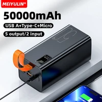 Large Capacity 50000mAh Power Bank Portable 20000mAh USB C Fast Charging Mobile External Spare Battery For iPhone Samsung Xiaomi 1