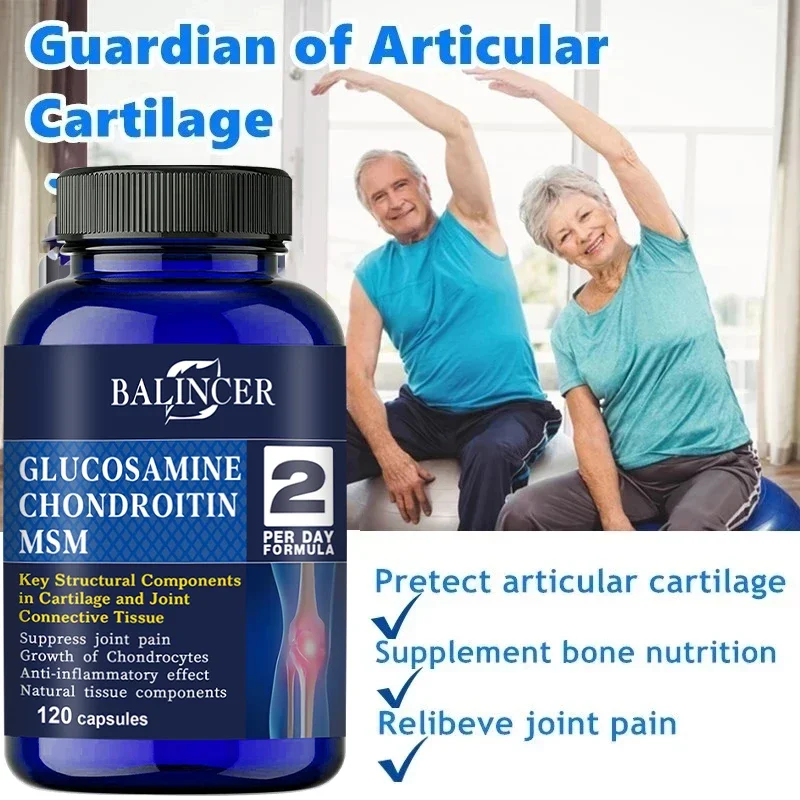 Glucosamine Chondroitin Supplement Glucosamine Chondroitin MSM Supplement Joint Support Nutritional Supplement for Bone and Normal Cartilage Health