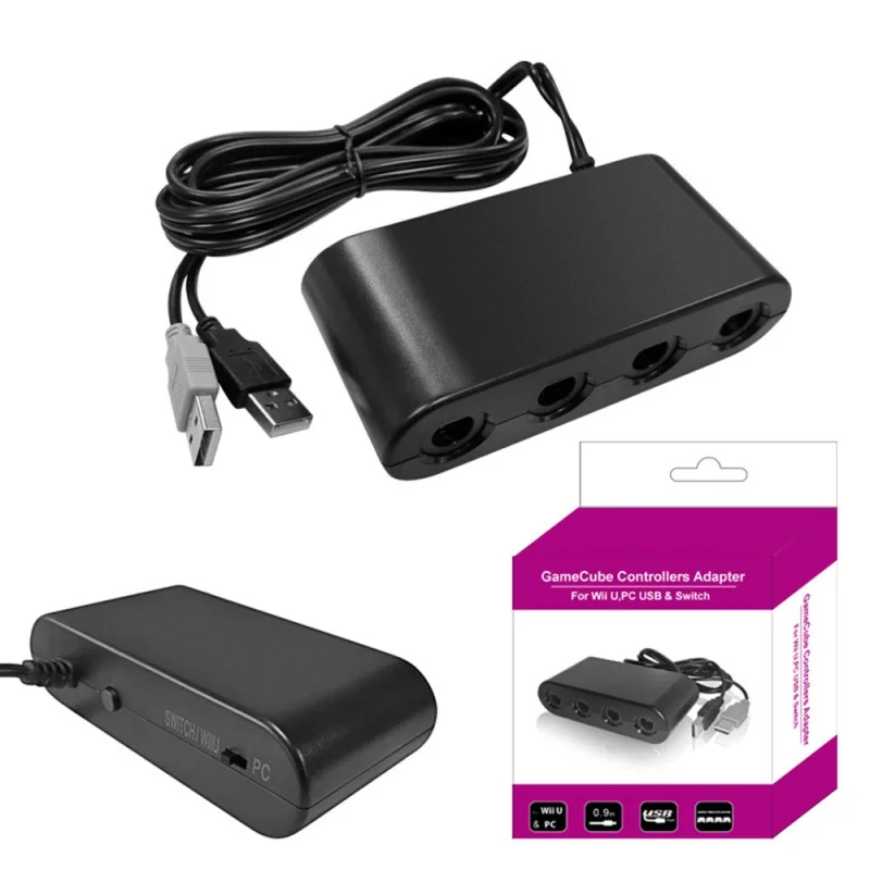 

Gamecube Adapter for Nintendo Switch Gamecube Controller Adapter and WII U and PC, Super Smash Bros Gamecube Controller Adapter