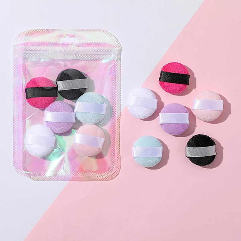 Velvet Mini Finger Puff Makeup Blending Sponge in Assorted Colors