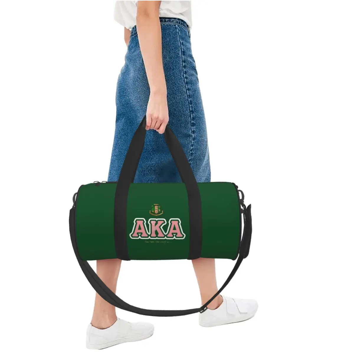 AKA Sorority Print Gym Bag 1908 Fashion Funny Outdoor Sports Bags with Shoes Luggage Pattern Handbag Funny Fitness Bag For Women 5