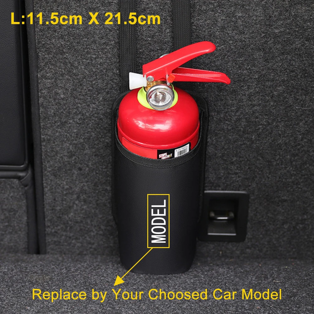 Car Fire Extinguisher Storage Bag Accessories For Peugeot 208 207 308 206  307 407 2008 3008 5008 Rcz 508 301 408 406 607 4008