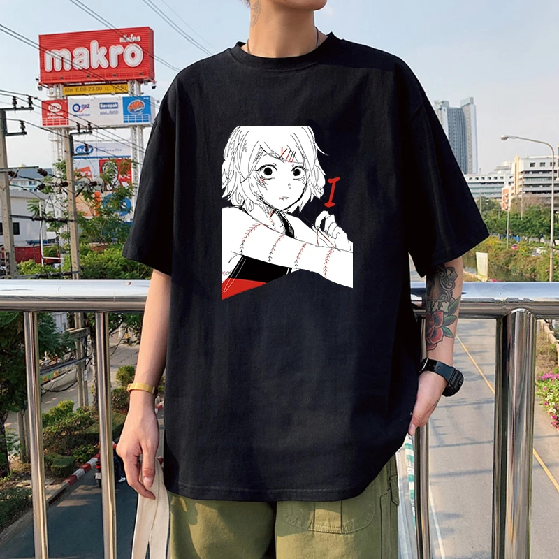 Camiseta Anime japonés Ghoul para hombres y mujeres, camisa Harajuku Kawaii, Juzo, Manga corta, de gran tamaño, de Camisetas| - AliExpress