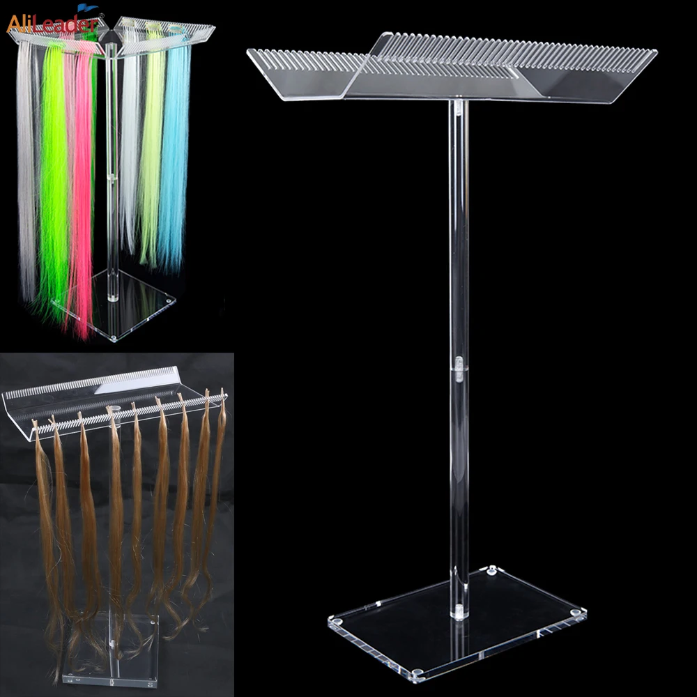 Acrylic Wig Display Rack Stand Professional Salon Multi Function Keratin Hair Extensions Display Holder wig stand holder wig storage stand wig stand