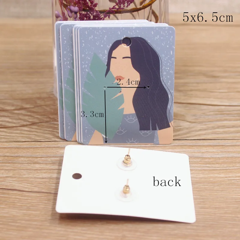 100 pcs 2.5x3.5cm hot selling earring cards, which are used to display  jewelry packaging cards of various designs and colors - AliExpress