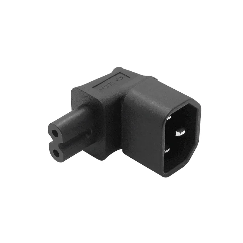 1pcs IEC 320 C14 to IEC C7 UP power adapter male to 8 type female angle Computer server power conversion adapte