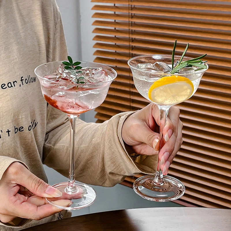 Creative Glass Cup Japanese Kimura Wide Mouth Cocktail Glass Bar Bartending Martini Goblet Champagne Whiskey Glasses Home