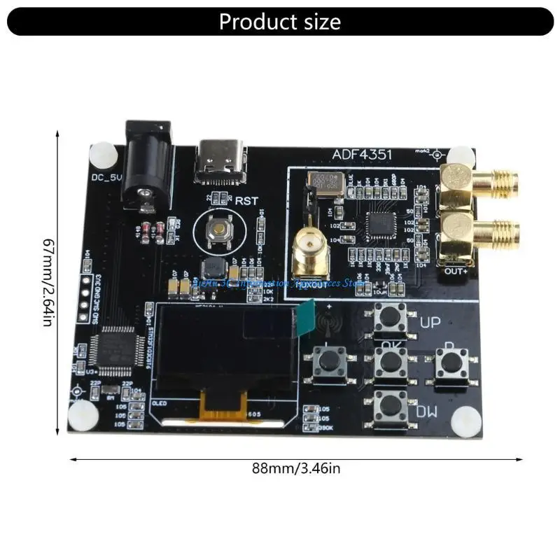ADF4351 온보드 모듈, STM32 칩셋 35MHz-4.4GHz 주파수, 무선 주파수 테스트 및 개발용 코드 포함