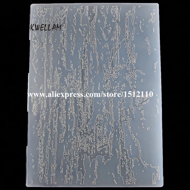 A4 Size Water Mark Background Plastic Embossing Folders for Card