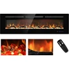 60" Electric Fireplace Inserts Insert & Wall Mount Fireplace Heaters Linear Fireplaces with Thermostat Logs & Crystal Fireplaces 3