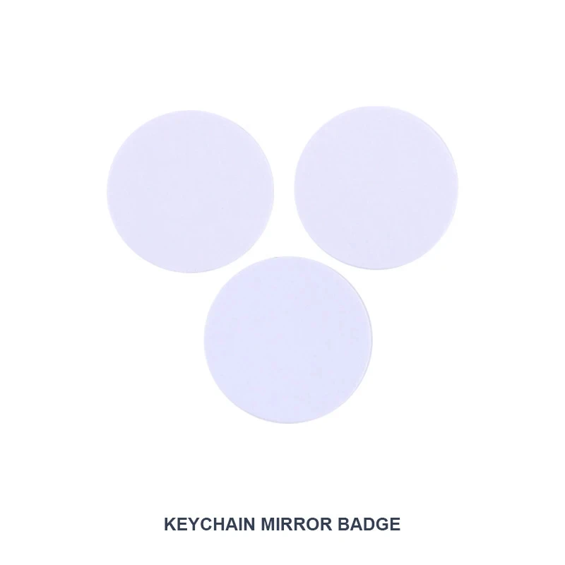 Badge Parts 100PCS Key Ring Mirror Blank Badge Button Pins 44/58mm DIY Crafts Easy To Carry Decorations