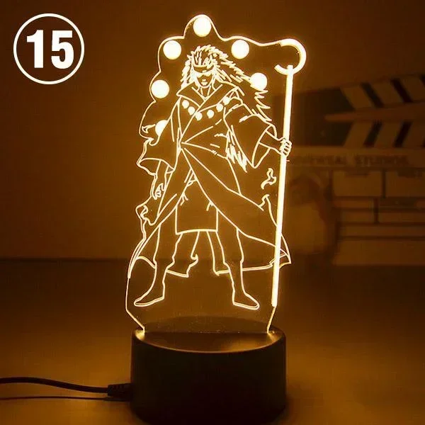 thumbnail image 1 of Luces nocturnas de Naruto Uzumaki Uchiha Itachi Sasuke Anime 3D 16 figuras de acción que cambian de color Juguetes Lámpara decorativa de Anime Naruto, 1 of 5
