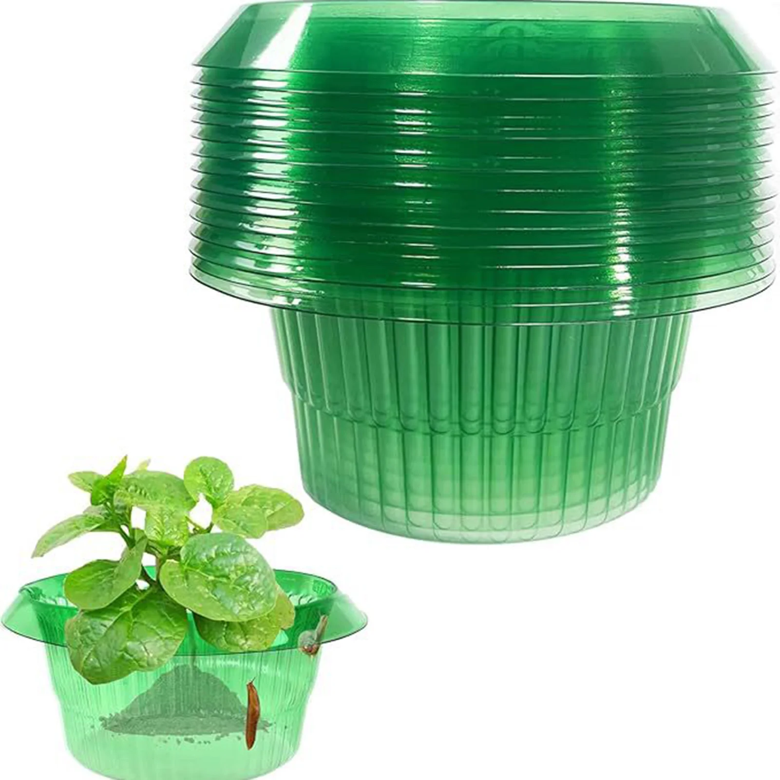 Garden Cloche Snail Collar Reusable Slug Flower Pot Guard Protectors Protects Plants From Animal Eating 1pcs/5pcs/10pcs/20pcs