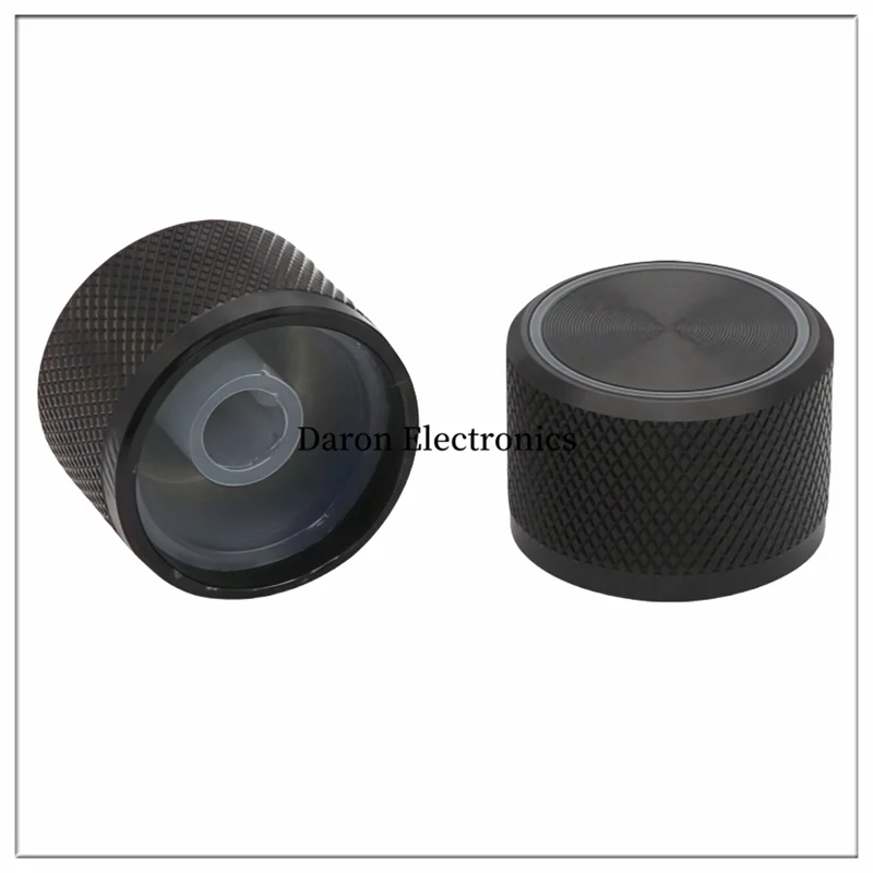 Description Picture 4 of itemAluminum alloy light transmission knob 22*15 Potentiometer knob cap Audio equipment instrument rotation adjustment cap plum hole