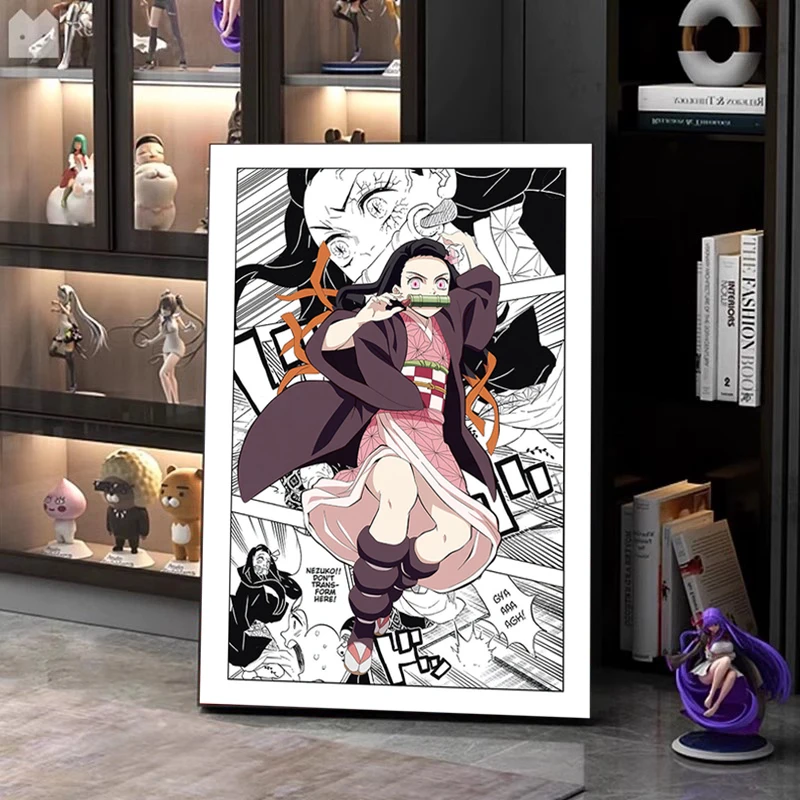 Em promoção! Japão Filme De Anime Cartazes Demon Slayer Tanjirou Inosuke  Quadrinhos Crianças Quarto Pintura De Decoração De Casa De Lona Da Pintura  A Arte De Parede Hd