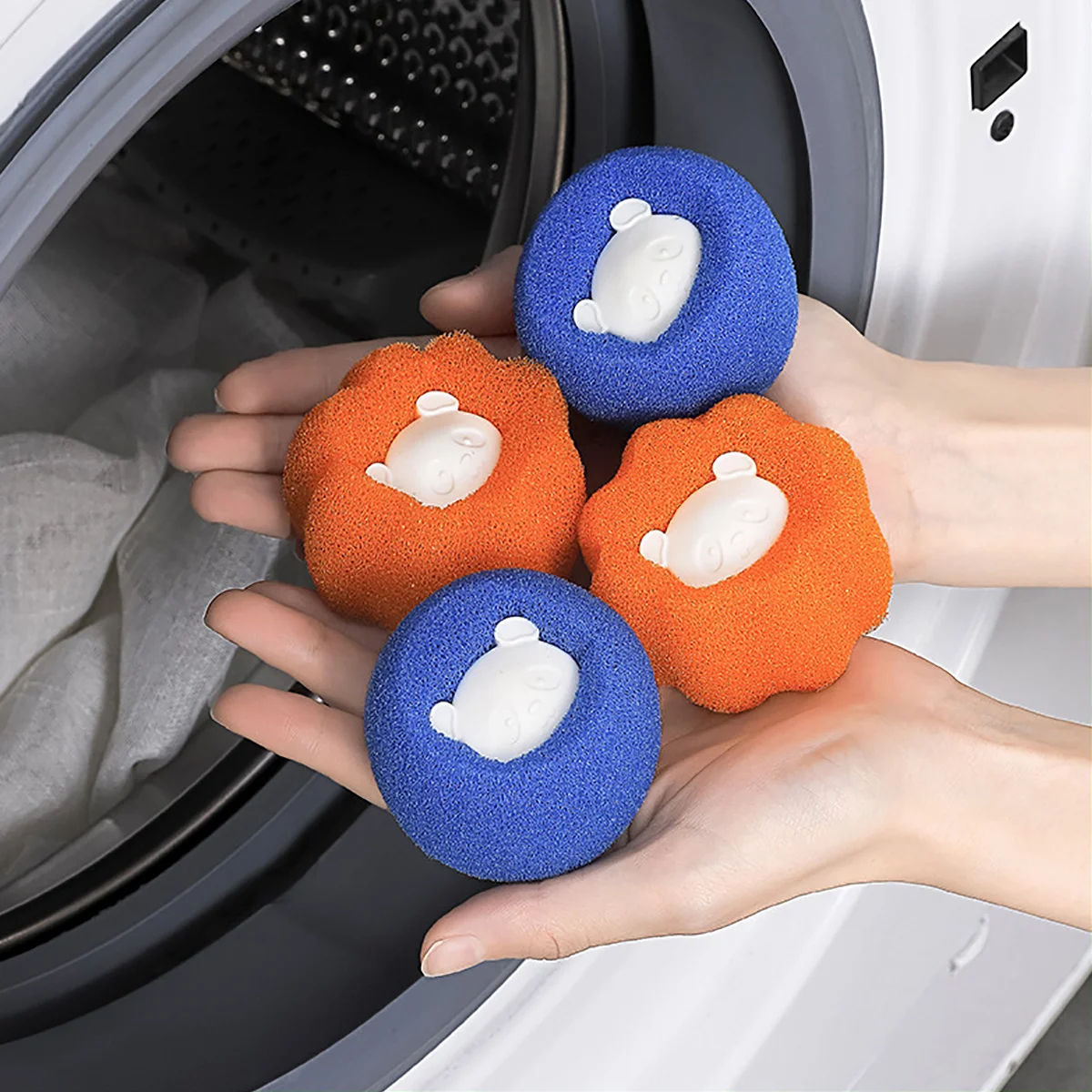 Reusable Pet Hair Catcher Dryer Heavy Duty Dog Cat Fur Remover Lint Trap Washing Machine Cleaning Tool Laundry Hair Catcher