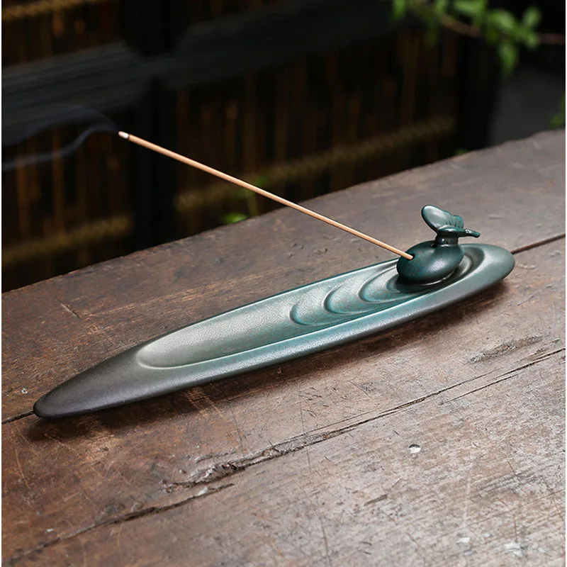 Creative Kiln Change Ceramic Incense Inserting Wire Incense Furnace Home Craft Gift Stone Alpine Flowing Water Aromatherapy Base